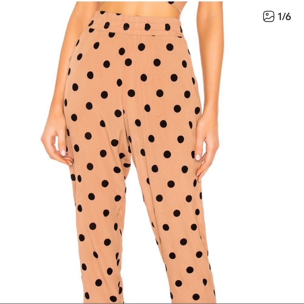 NWT Beach Riot Avery Polka Dot Pants Euro Summer Parisian Chic Revolve Cover up - Picture 7 of 13